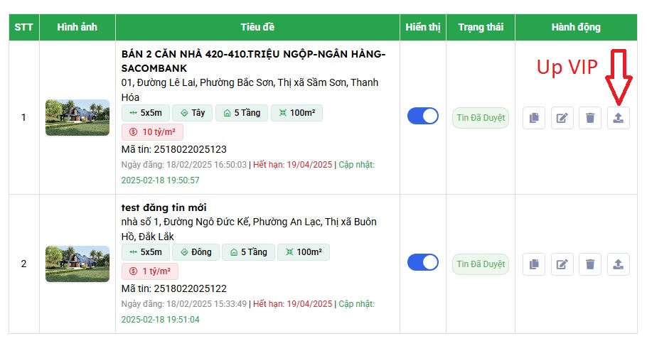 Chính sách đăng tin